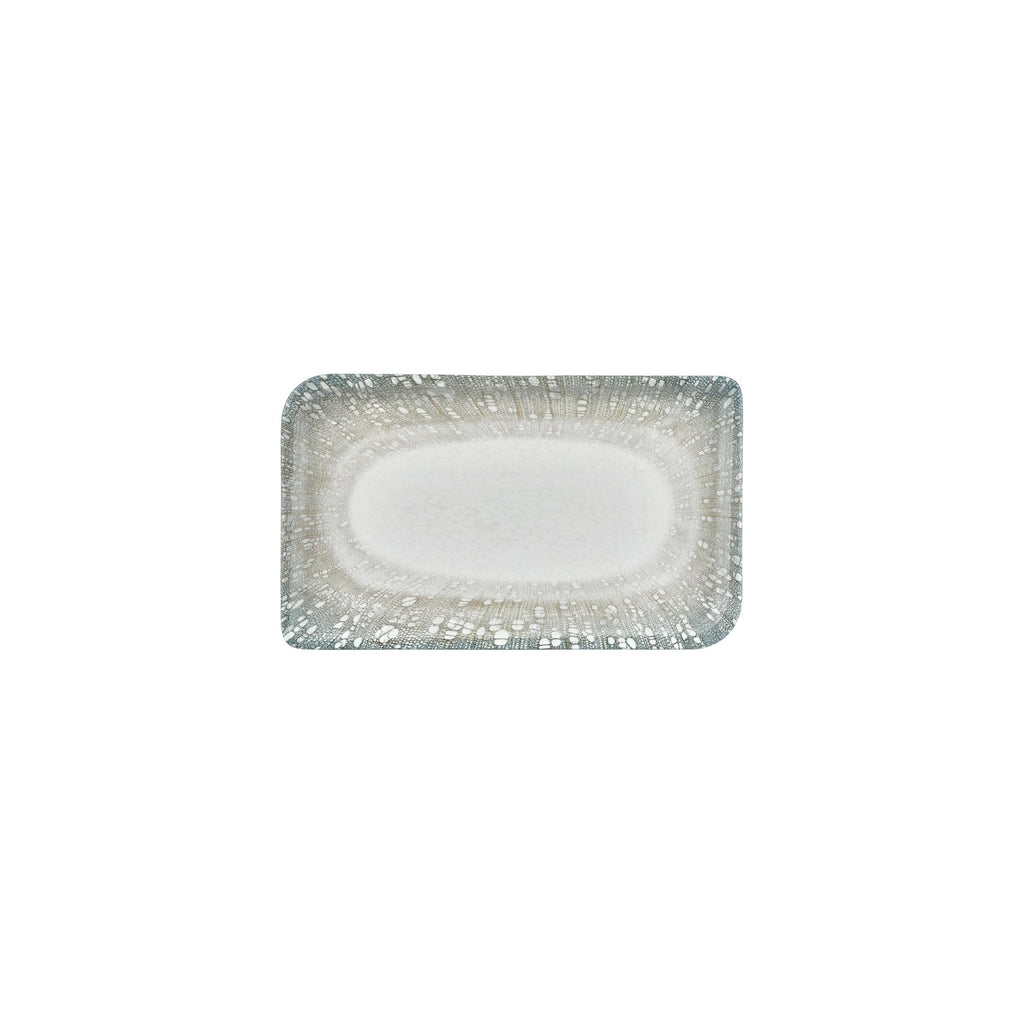 Turgla Vista 9.5Inch  x 6Inch  Rectangular Green Vitrified Plate SKU: T-VISAR28DT-12