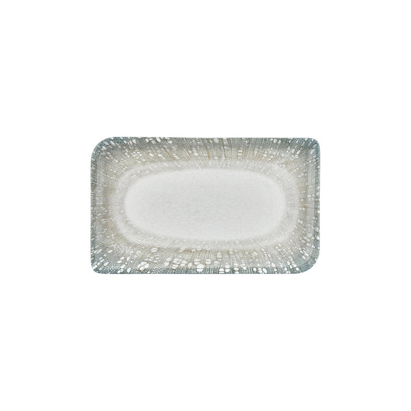Turgla Vista 11.75Inch  x 7Inch  x h:0Inch  Rectangular Green Vitrified Platter SKU: T-VISAR34DT-6