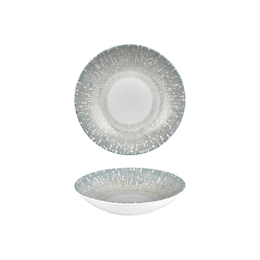 Turgla Vista dia.9Inch  h:1.75Inch  34 oz. Round Green Vitrified Deep Plate SKU: T-VISFL23CK-6