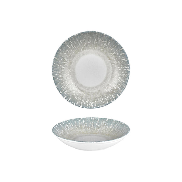 Turgla Vista dia.9Inch  h:1.75Inch  34 oz. Round Green Vitrified Deep Plate SKU: T-VISFL23CK-6