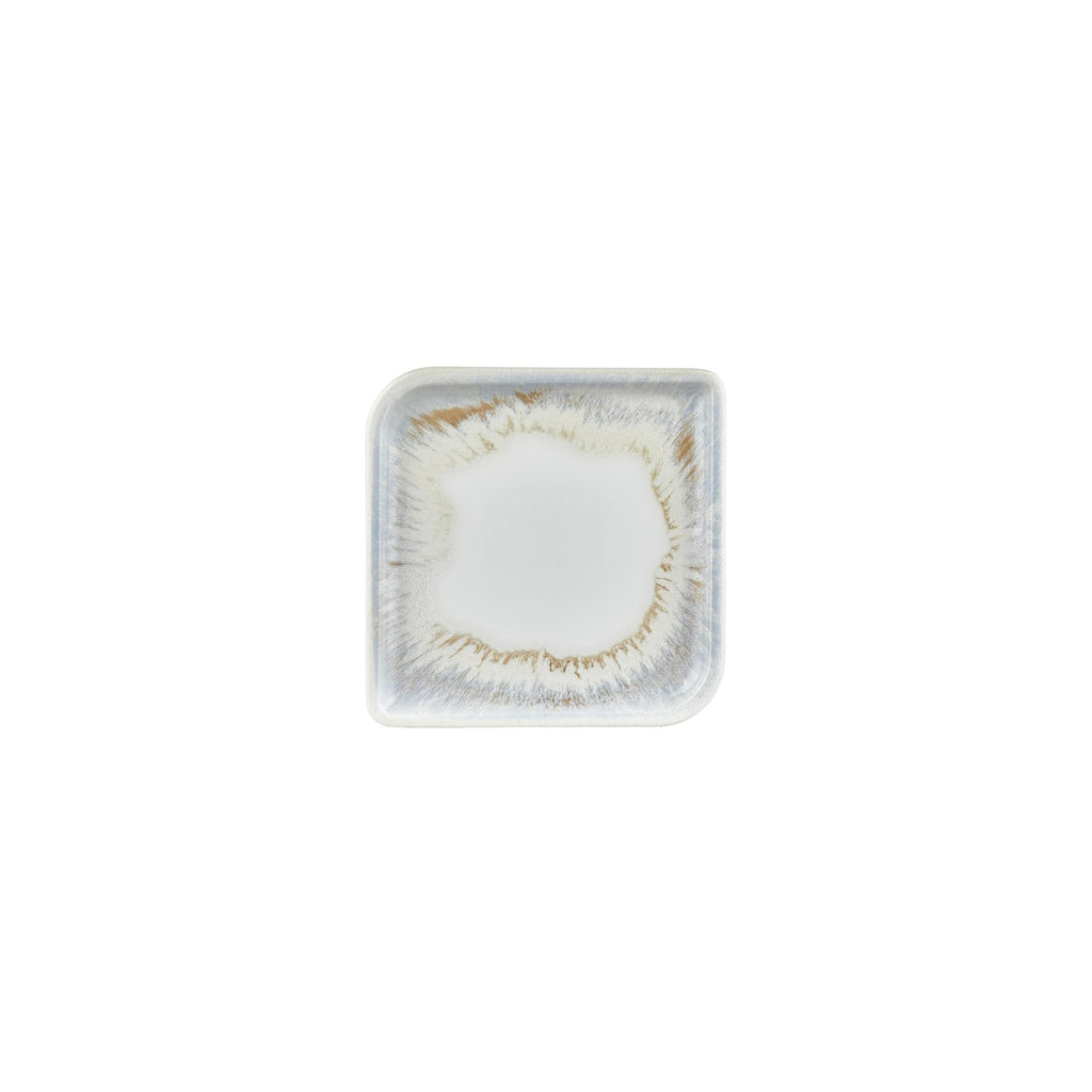 Turgla Wave 6Inch  x 6Inch  Square Blue Vitrified Plate SKU: T-WEAR20KR-12