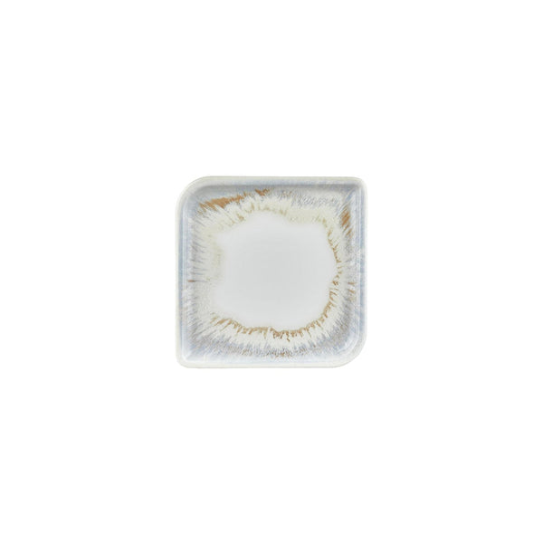 Turgla Wave 7.5Inch  x 7.5Inch  Square Blue Vitrified Plate SKU: T-WEAR25KR-12