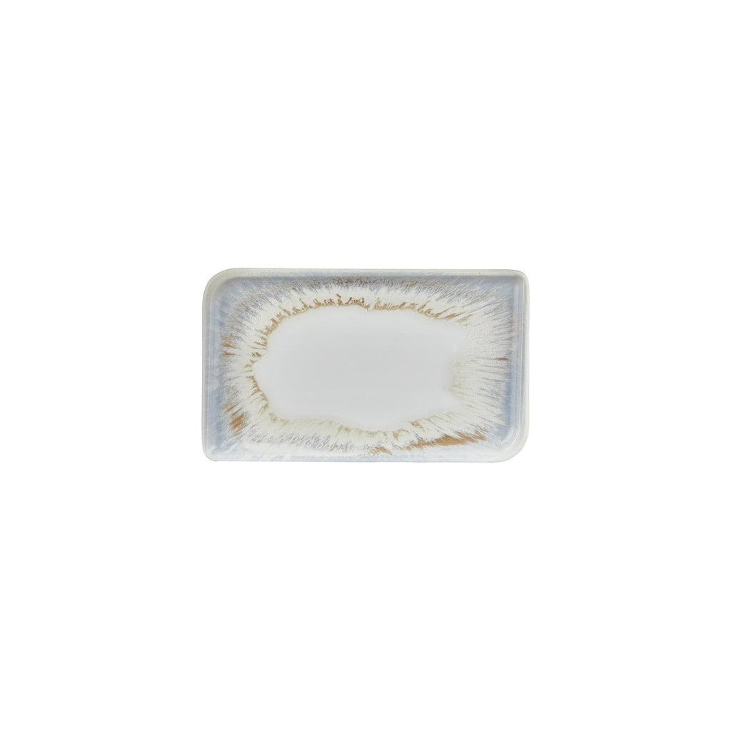Turgla Wave 9.5Inch  x 6Inch  Rectangular Blue Vitrified Plate SKU: T-WEAR28DT-12