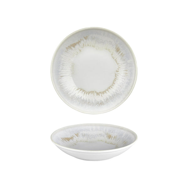 Turgla Wave dia.9.75Inch  h:2Inch  44 oz. Round Blue Vitrified Deep Plate SKU: T-WEFL25CK-6