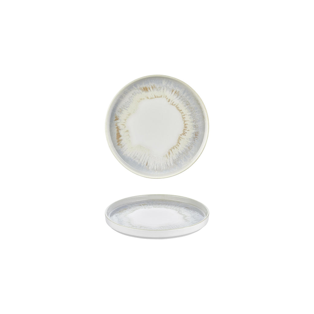 Turgla Wave dia.6.25Inch  Round Blue Vitrified Plate SKU: T-WEHL16RD-6