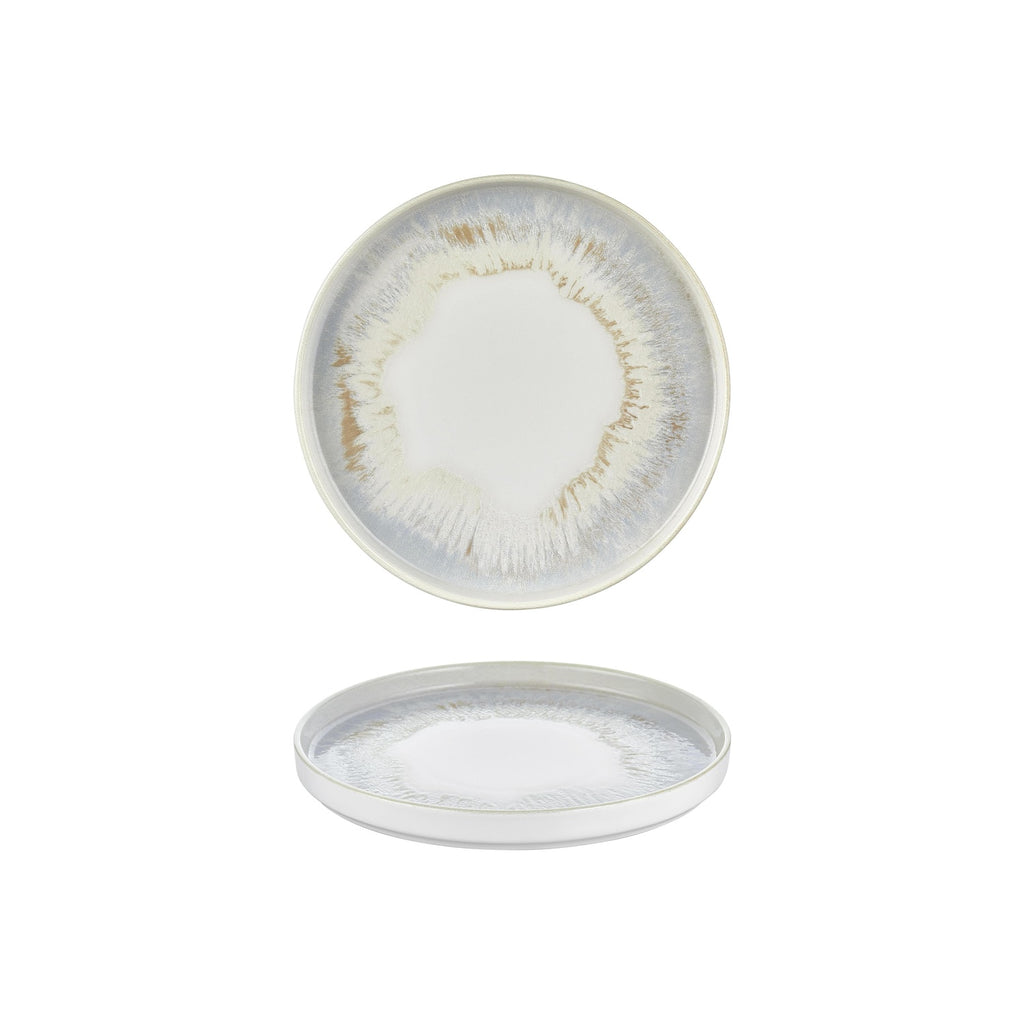 Turgla Wave dia.9Inch  Round Blue Vitrified Plate SKU: T-WEHL23RD-6