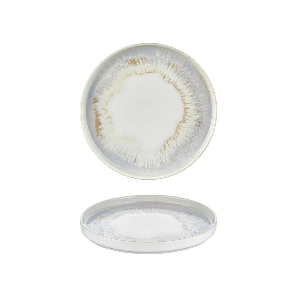 Turgla Wave dia.9.75Inch  Round Blue Vitrified Plate SKU: T-WEHL25RD-6