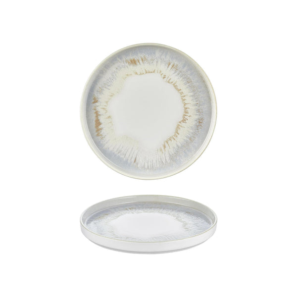 Turgla Wave dia.9.75Inch  Round Blue Vitrified Plate SKU: T-WEHL25RD-6