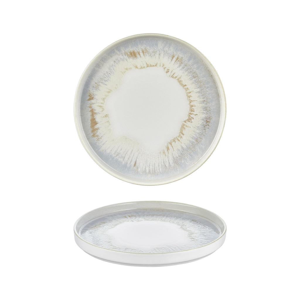 Turgla Wave dia.10.75Inch  Round Blue Vitrified Plate SKU: T-WEHL27RD-6