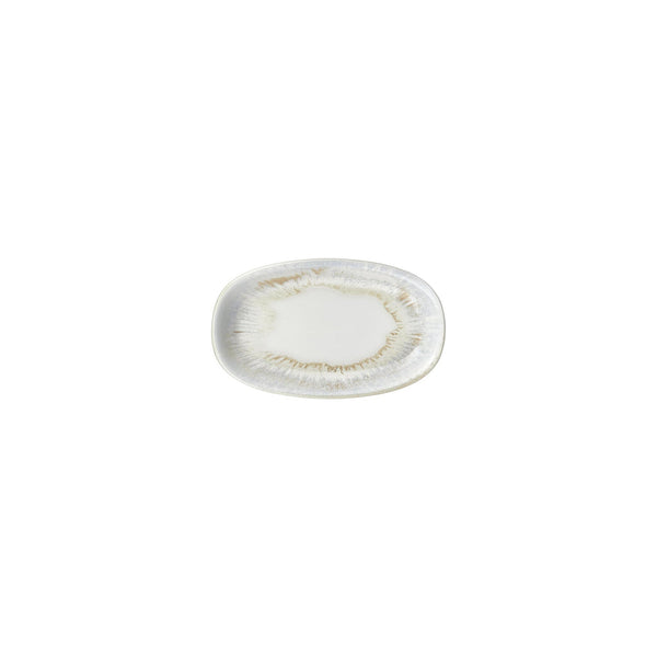 Turgla Wave 7.5Inch  x 4.25Inch  x h:1Inch  Oval Blue Vitrified Platter SKU: T-WEZT19OV-12