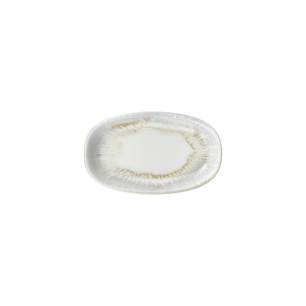 Turgla Wave 9.5Inch  x 5.75Inch  x h:1Inch  Oval Blue Vitrified Platter SKU: T-WEZT24OV-12