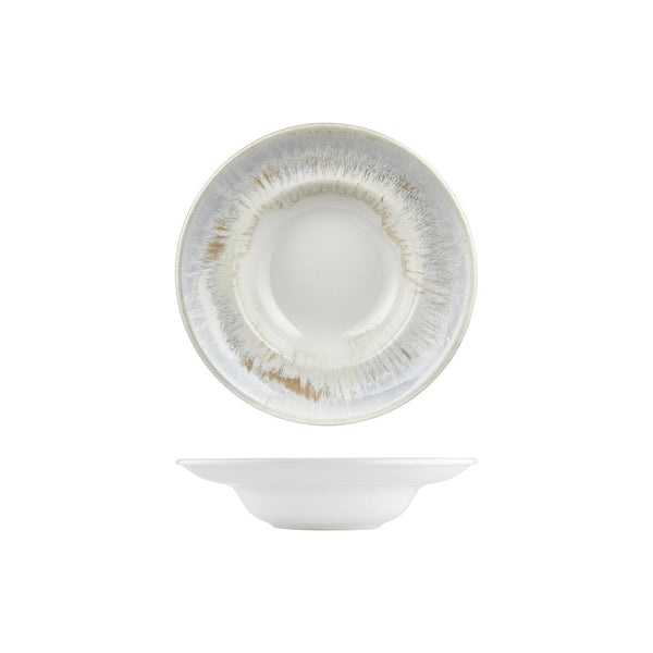 Turgla Wave dia.9.75Inch  h:2.25Inch  14 oz. Round Blue Vitrified Deep Plate SKU: T-WEZT25CK-6