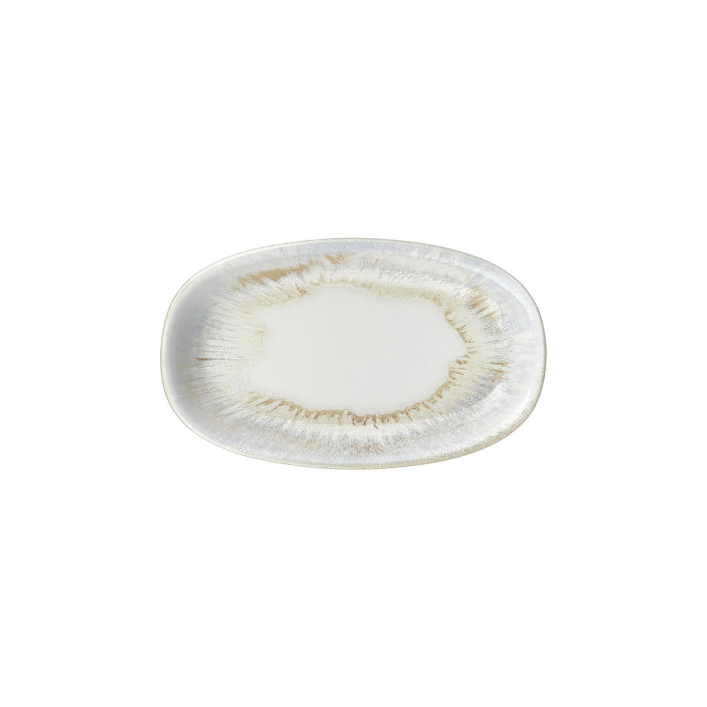 Turgla Wave 11.5Inch  x 7Inch  x h:1.25Inch  Oval Blue Vitrified Platter SKU: T-WEZT29OV-6