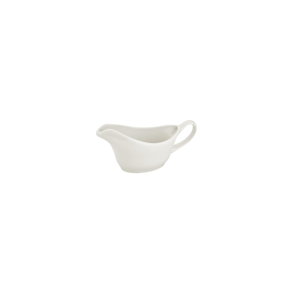 Turgla Gourmet 7.25Inch  x 3.5Inch  x h:0Inch  8 oz. Oval Warm White Vitrified Sauce Boat SKU: T-ZT01SO-12