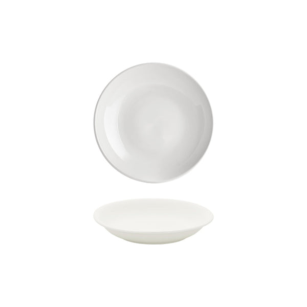 Turgla Gourmet dia.8.25Inch  h:0Inch  17 oz. Round Warm White Vitrified Deep Plate SKU: T-ZT21CK-12