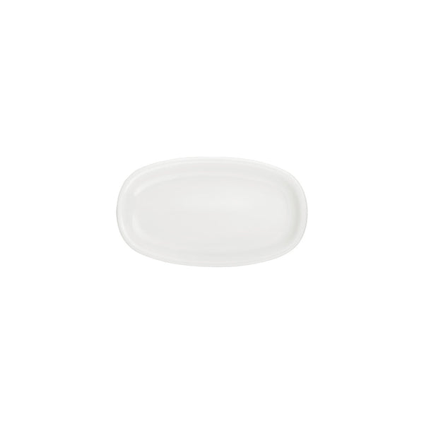 Turgla Gourmet 9.5Inch  x 5.75Inch  x h:1Inch  Oval Warm White Vitrified Platter SKU: T-ZT24OV-12