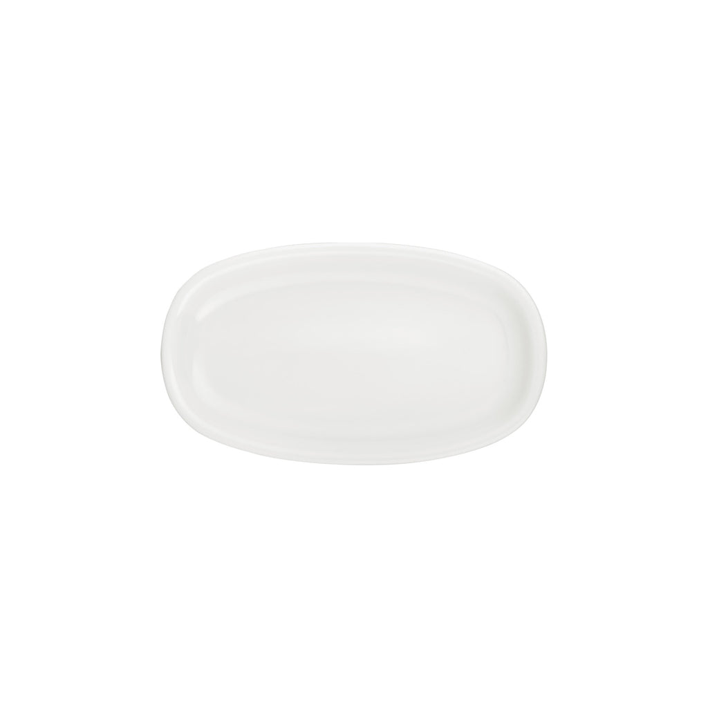 Turgla Gourmet 11.5Inch  x 7Inch  x h:1.25Inch  Oval Warm White Vitrified Platter SKU: T-ZT29OV-6