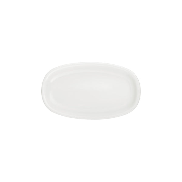 Turgla Gourmet 11.5Inch  x 7Inch  x h:1.25Inch  Oval Warm White Vitrified Platter SKU: T-ZT29OV-6