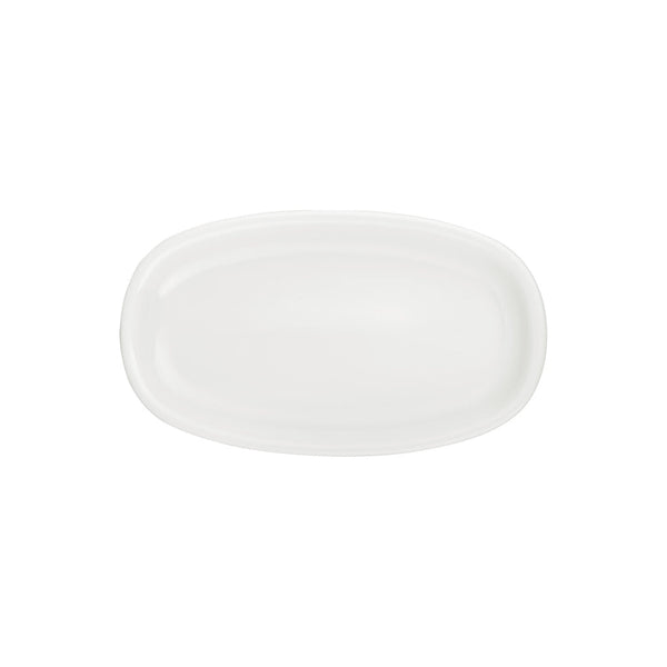 Turgla Gourmet 13.5Inch  x 8Inch  x h:1.5Inch  Oval Warm White Vitrified Platter SKU: T-ZT34OV-6