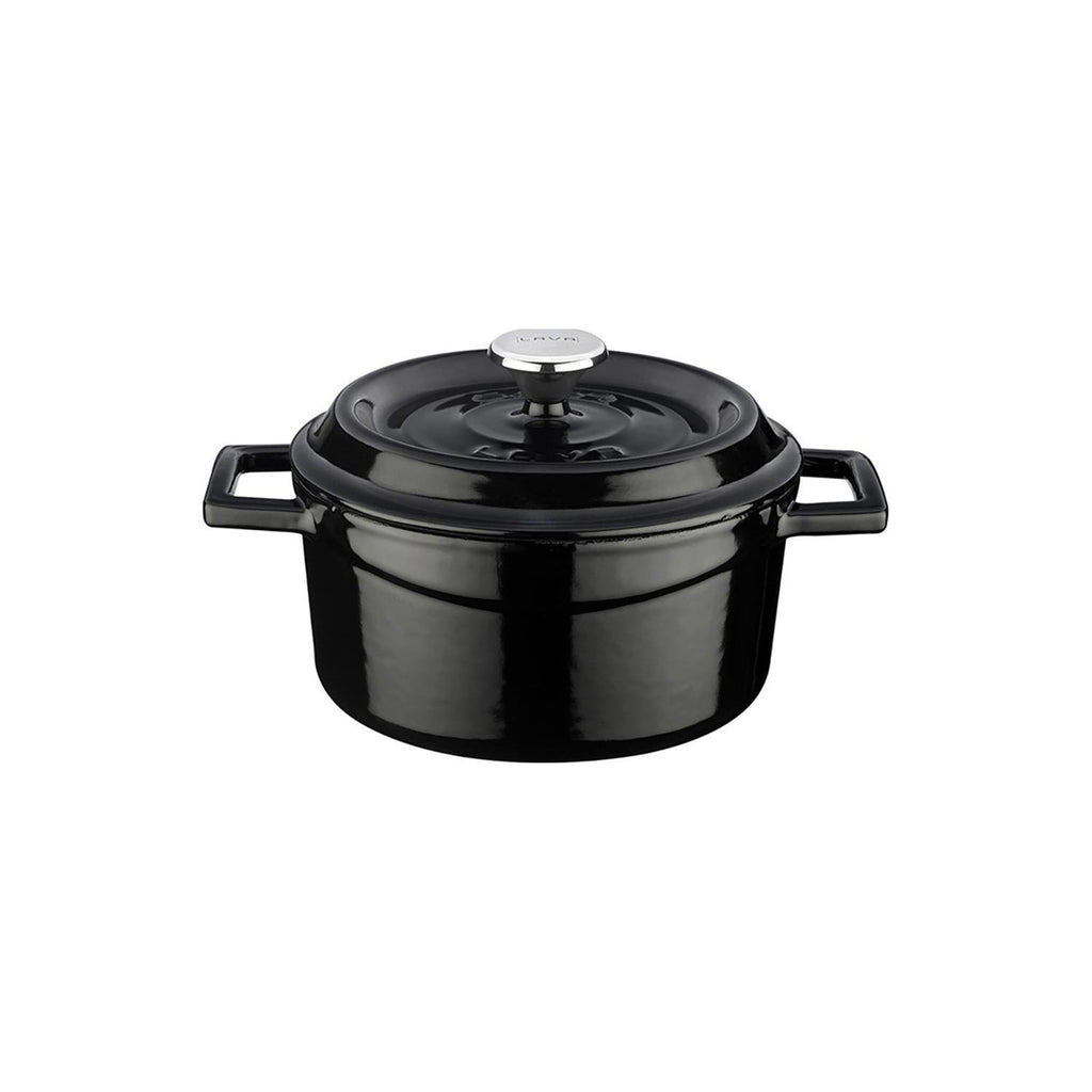 Turgla Cast Iron dia.5.5Inch  h:2Inch  26 oz. Round Black Cast Iron Dutch Oven SKU: TCB1114BLK