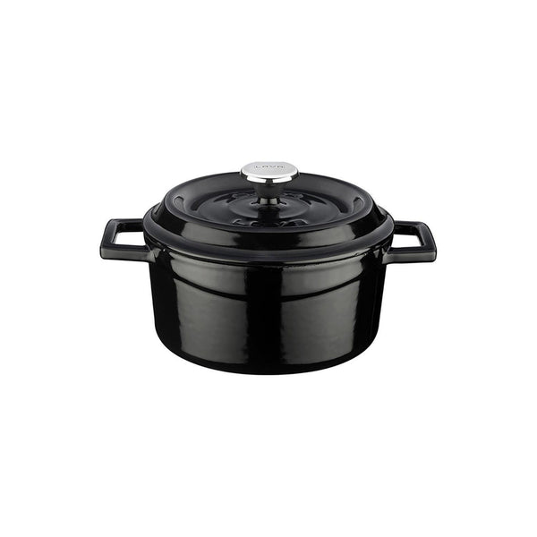 Turgla Cast Iron dia.5.5Inch  h:2Inch  26 oz. Round Black Cast Iron Dutch Oven SKU: TCB1114BLK