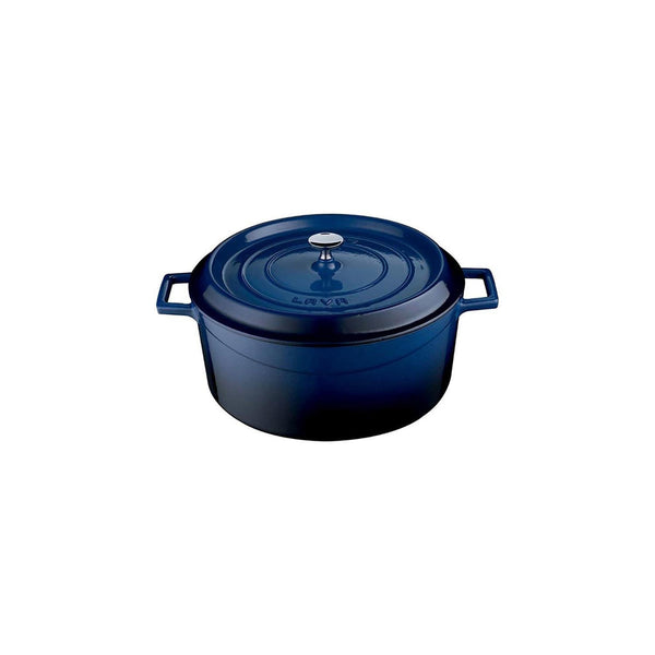 Turgla Cast Iron dia.5.5Inch  h:2Inch  26 oz. Round Blue Cast Iron Dutch Oven SKU: TCB1114CBL