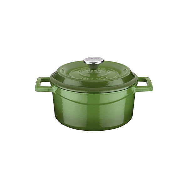 Turgla Cast Iron dia.5.5Inch  h:2Inch  26 oz. Round Green Cast Iron Dutch Oven SKU: TCB1114GRN