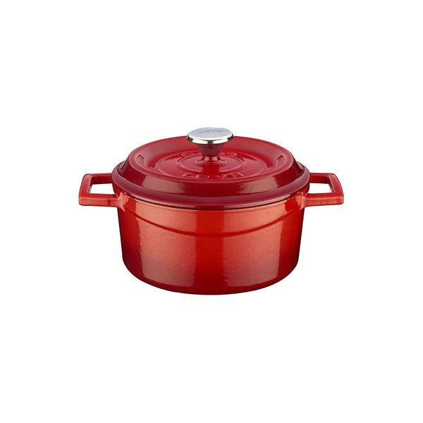 Turgla Cast Iron dia.5.5Inch  h:2Inch  26 oz. Round Red Cast Iron Dutch Oven SKU: TCB1114RED