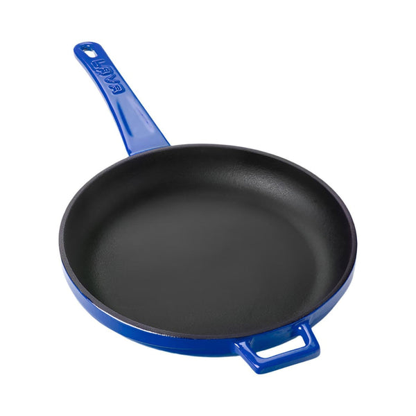 Turgla Cast Iron dia.7.75Inch  h:1Inch  Round Blue Cast Iron Pan SKU: TCB1220DCBL