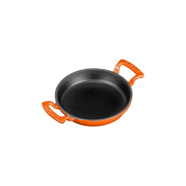 Turgla Cast Iron dia.6.25Inch  h:1Inch  Round Orange Cast Iron Pan SKU: TCB1316RORG