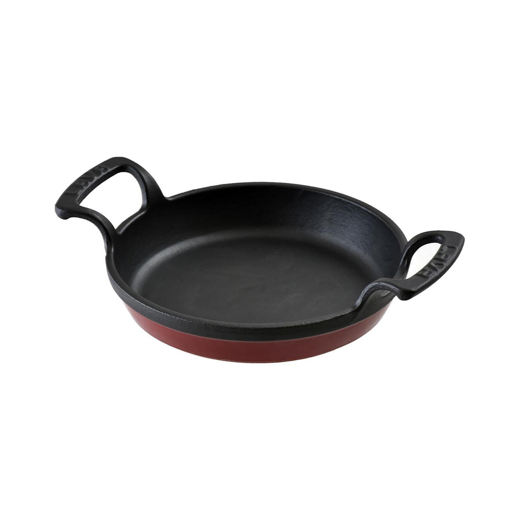 Turgla Cast Iron dia.6.25Inch  h:1Inch  Round Red Cast Iron Pan SKU: TCB1316RRED