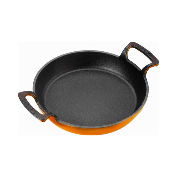 Turgla Cast Iron dia.7.75Inch  h:1Inch  Round Orange Cast Iron Pan SKU: TCB1320RORG