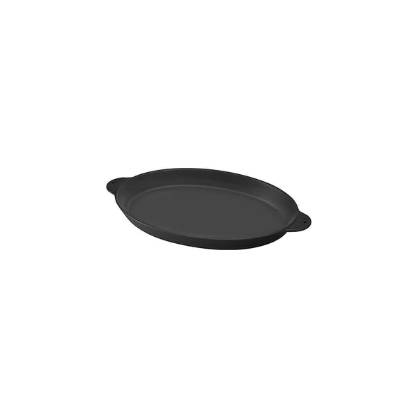 Turgla Cast Iron 9.75Inch  x 7.25Inch  x h:1Inch  Oval Black Cast Iron Pan SKU: TCB501824
