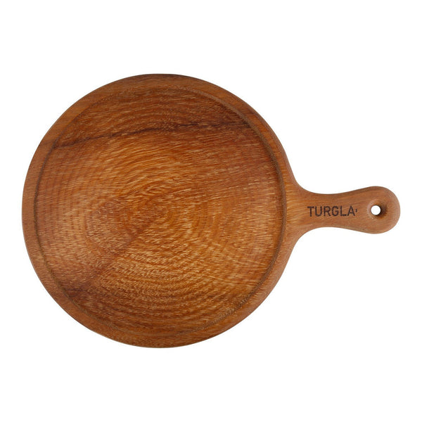Turgla Wood dia.17Inch  h:0.75Inch  Round Brown Wood Serving SKU: TRG01PZ