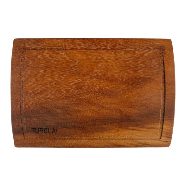 Turgla Wood 15Inch  x 9Inch  Rectangular Brown Wood Serving SKU: TRG01SB