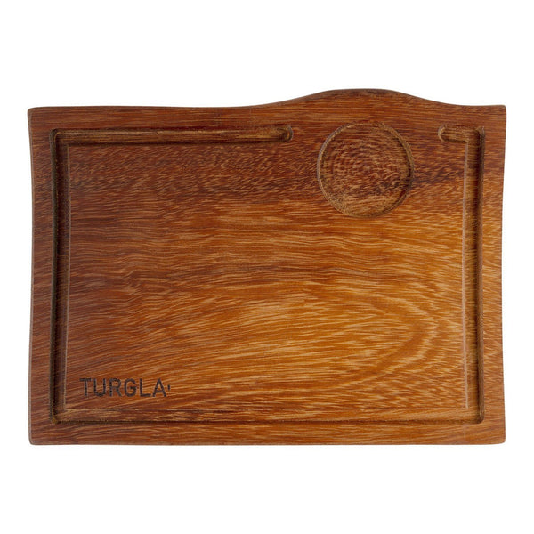 Turgla Wood 12Inch  x 9Inch  Rectangular Brown Wood Serving SKU: TRG02SB