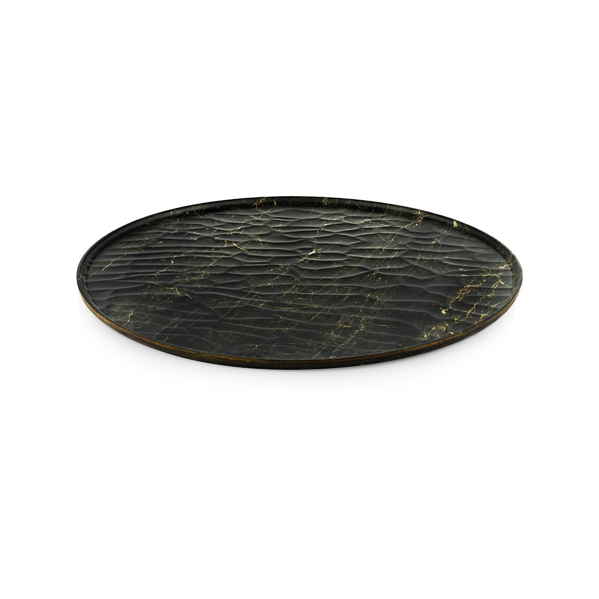 Turgla EcoGrain dia.13.75" Round Black Composite Plate SKU: TRI735BLK