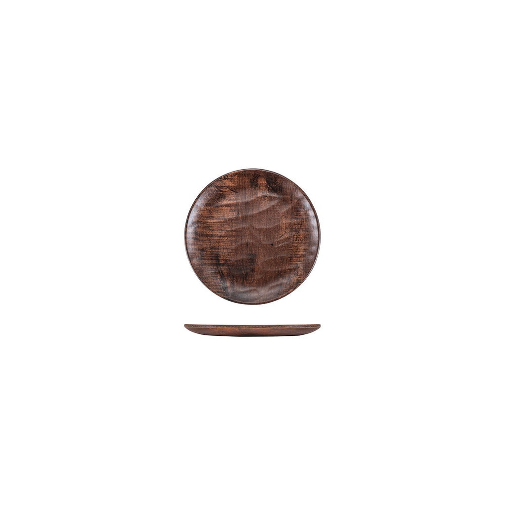 Turgla EcoGrain dia.6.75Inch  Round Brown Composite Plate SKU: TRI741