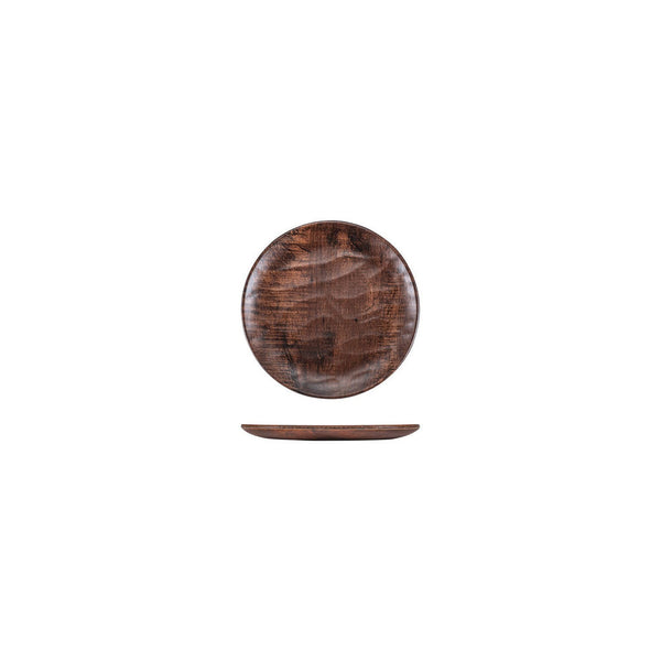 Turgla EcoGrain dia.6.75Inch  Round Brown Composite Plate SKU: TRI741