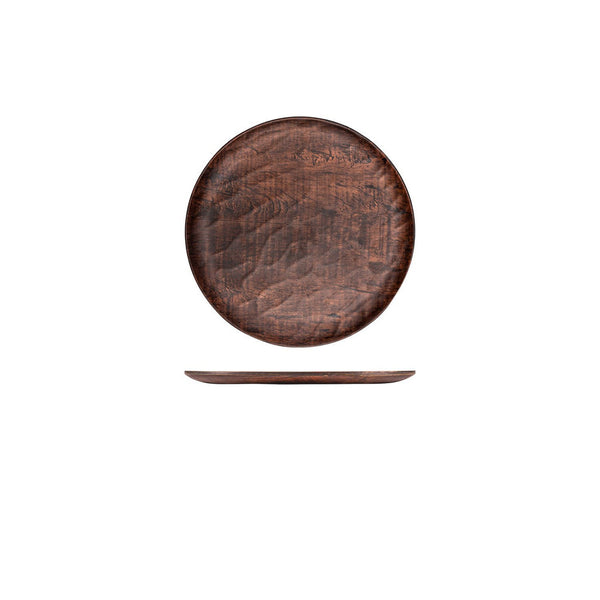 Turgla EcoGrain dia.9.75Inch  Round Brown Composite Plate SKU: TRI745