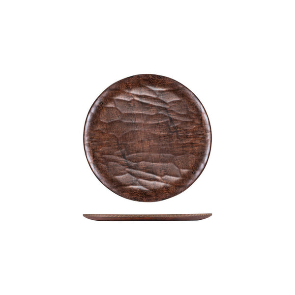Turgla EcoGrain dia.11Inch  Round Brown Composite Plate SKU: TRI746