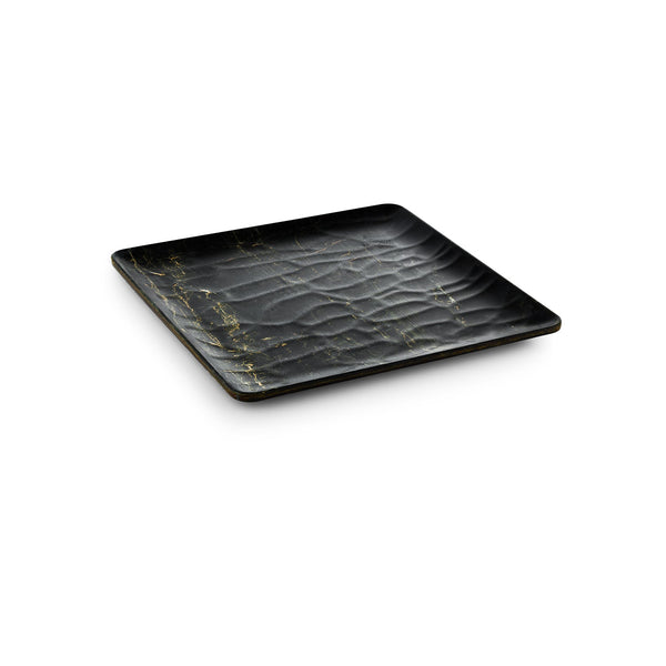 Turgla EcoGrain 10.25" x 10.25" Square Black Composite Plate SKU: TRI749BLK