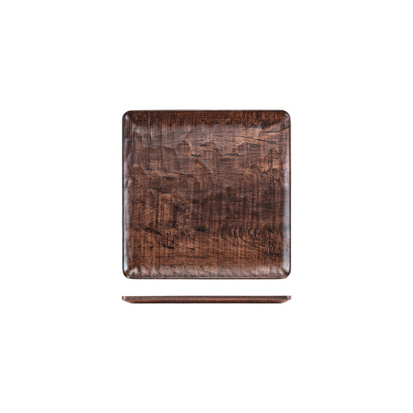 Turgla EcoGrain 10.25Inch  x 10.25Inch  Square Brown Composite Plate SKU: TRI749