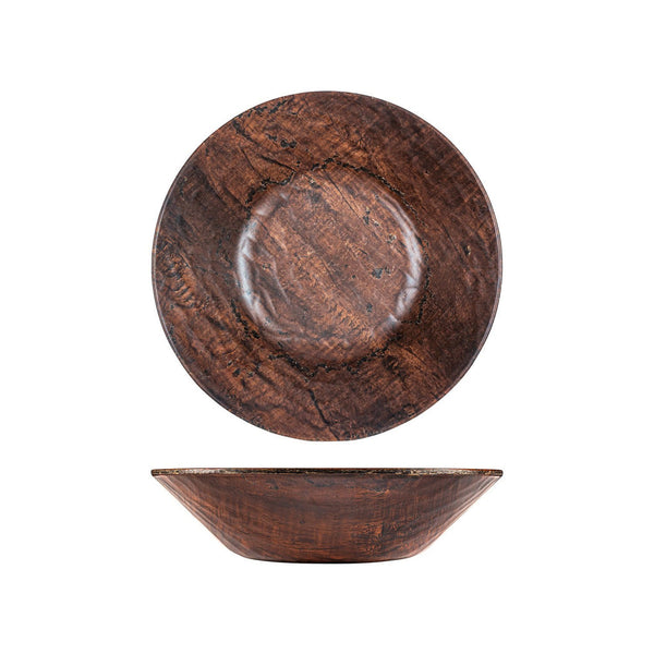 Turgla EcoGrain dia.13.5Inch  h:3.25Inch  4.46 qt. Round Brown Composite Bowl SKU: TRI789