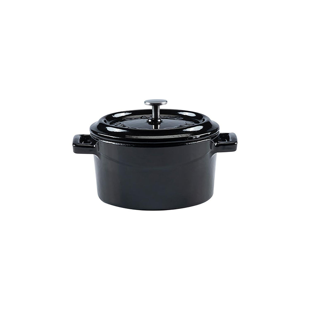Turgla Cast Iron dia.4Inch  h:2Inch  13 oz. Round Black Cast Iron Dutch Oven SKU: TTMN10BLK