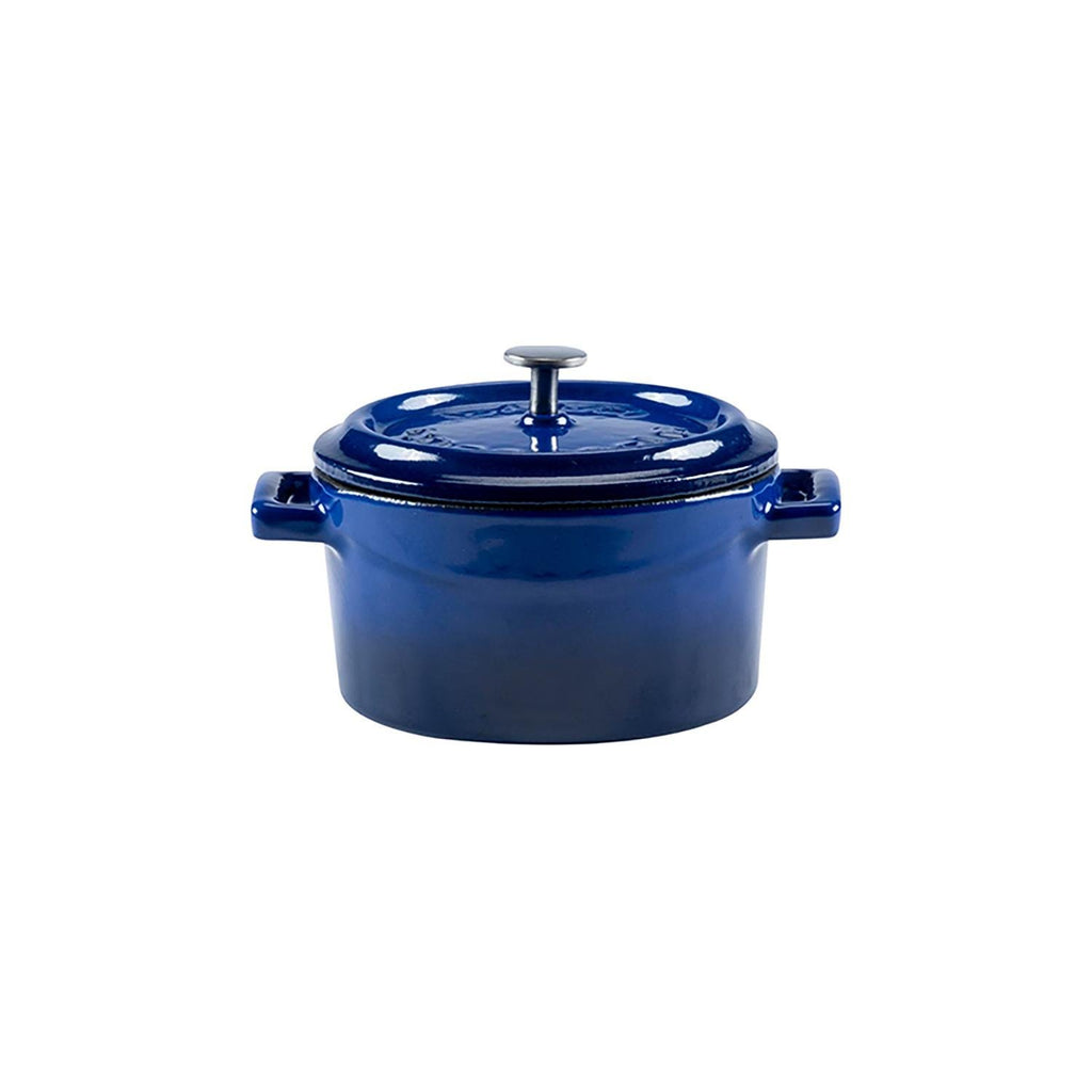 Turgla Cast Iron dia.4Inch  h:2Inch  13 oz. Round Blue Cast Iron Dutch Oven SKU: TTMN10CBL