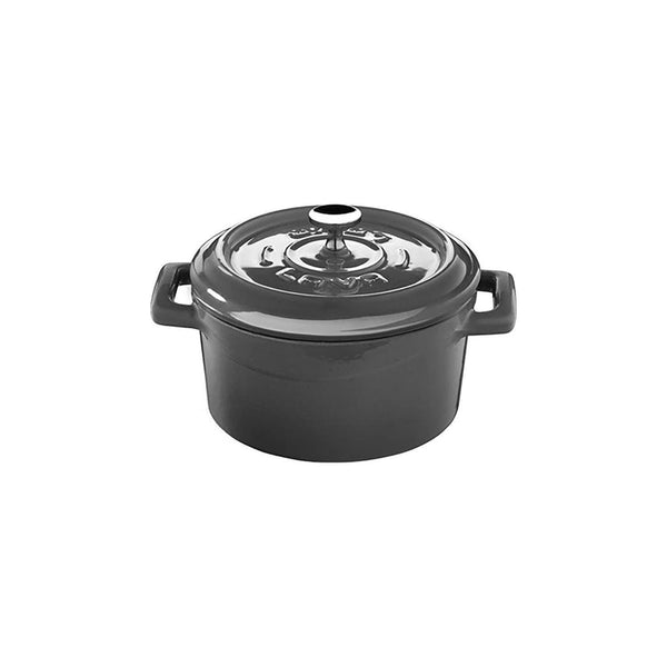 Turgla Cast Iron dia.4Inch  h:2Inch  13 oz. Round Gray Cast Iron Dutch Oven SKU: TTMN10GRY