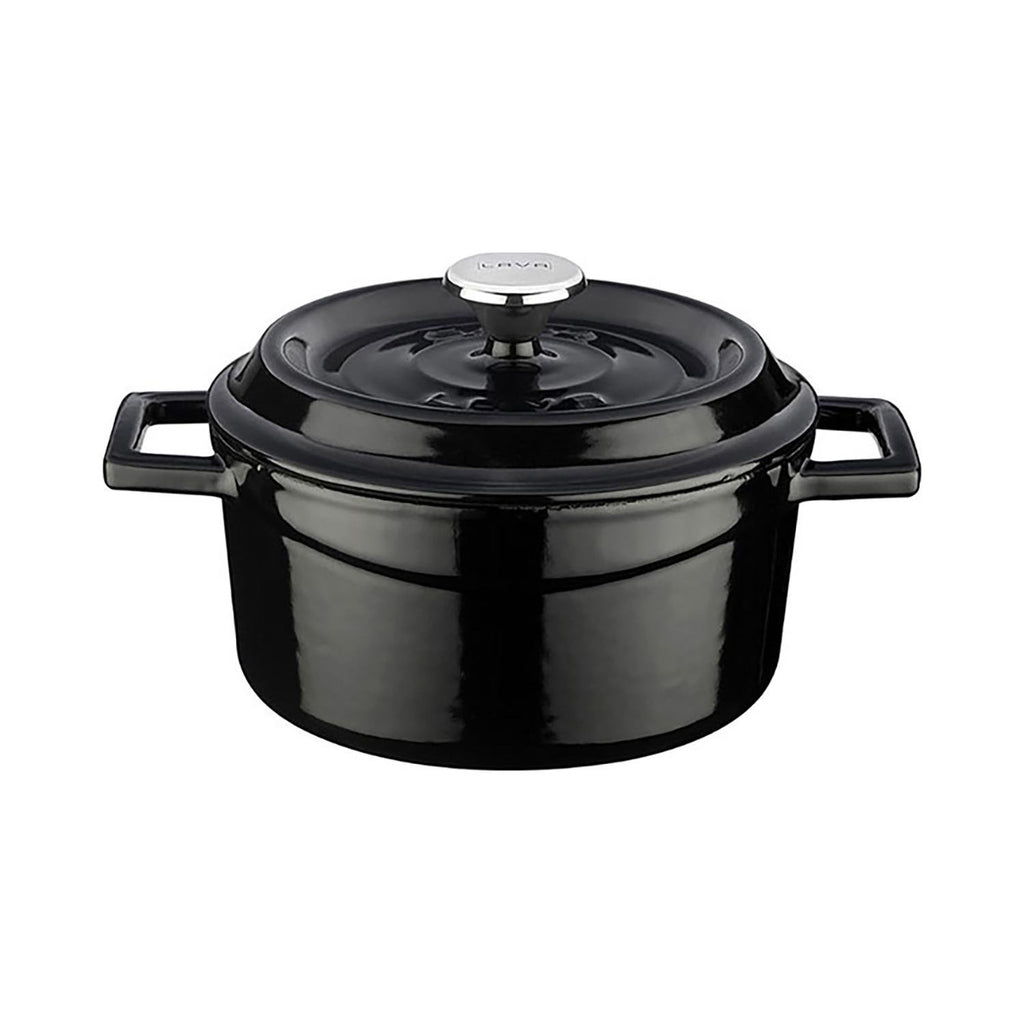 Turgla Cast Iron dia.5Inch  h:2.5Inch  18 oz. Round Black Cast Iron Dutch Oven SKU: TTMN12BLK1