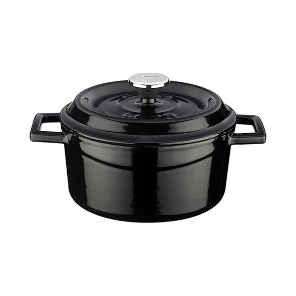 Turgla Cast Iron dia.5Inch  h:2.5Inch  18 oz. Round Black Cast Iron Dutch Oven SKU: TTMN12BLK1