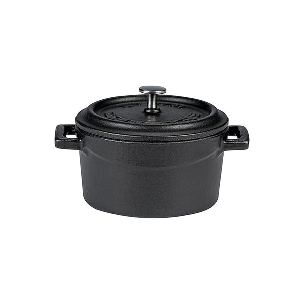 Turgla Cast Iron dia.5Inch  h:2.5Inch  18 oz. Round Matte Black Cast Iron Dutch Oven SKU: TTMN12MBLK1